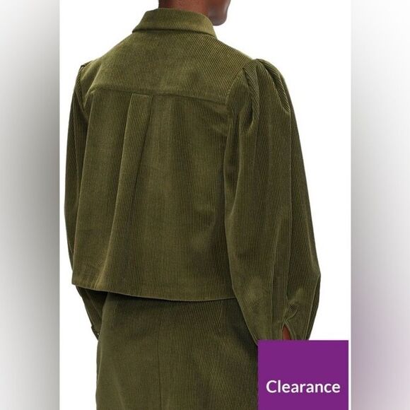 NWOT Ted Baker Onetaa Corduroy Boxy Shirt Jacket with Puffed Balloon sleeves. - Picture 2 of 7